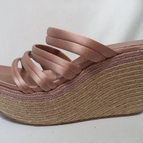 Pedro Garcia Satin Leather Dante Platform Sandals Heels Spain NEW Size Sz 36  6