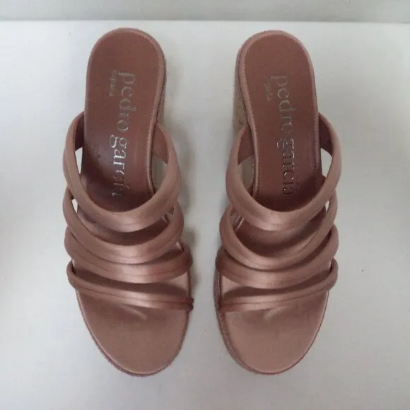Pedro Garcia Satin Leather Dante Platform Sandals Heels Spain NEW Size Sz 36  6