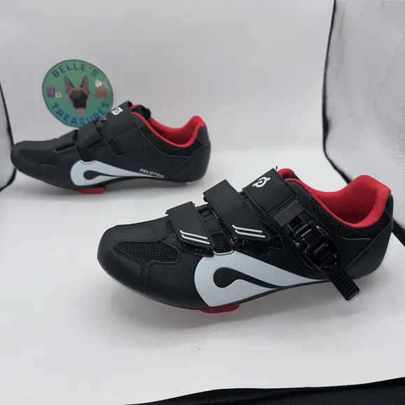 Peloton Black White Clip On Bike Cycling Shoes Womens Size 41 EU 10 US Men's 8.5