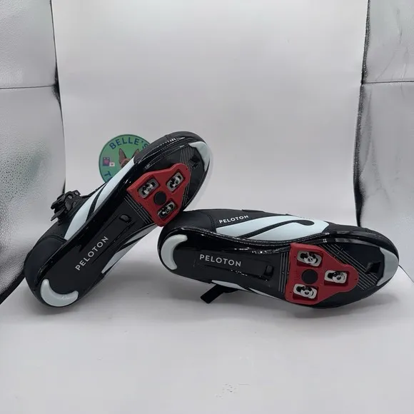 Peloton Black White Clip On Bike Cycling Shoes Womens Size 41 EU 10 US Men's 8.5