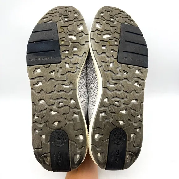 Peter Millar Hyperlight Apollo Shoes Mens 11 Gray Knit Slip On Casual Sneakers