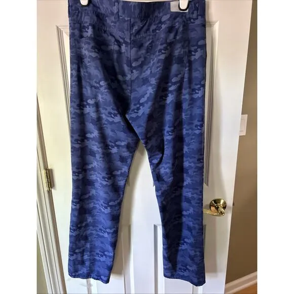 PETER MILLAR Pants Mens 38x32 Blue Camouflage Crown Sport 5-Pocket Golf New