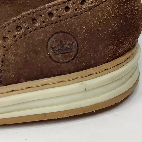 PETER MILLAR Plain Toe Derby Dark Brown Nubuck Suede Lace Up Casual Men Shoe 12M