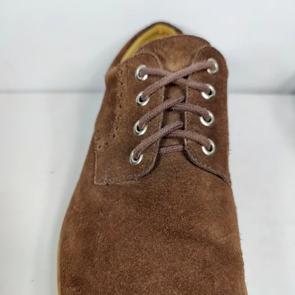 PETER MILLAR Plain Toe Derby Dark Brown Nubuck Suede Lace Up Casual Men Shoe 12M
