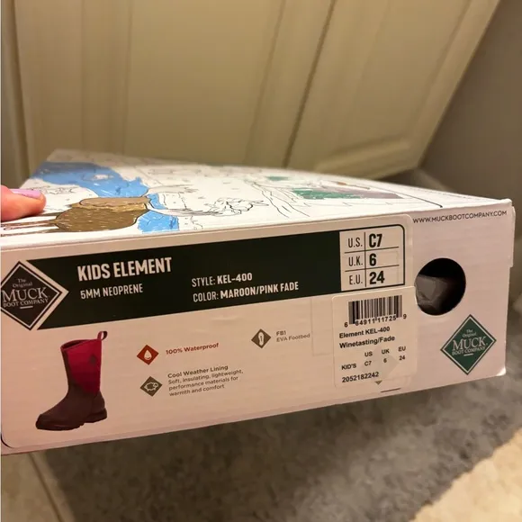 Pink and Brown Rubber Boots- muck boots kids element NWT
