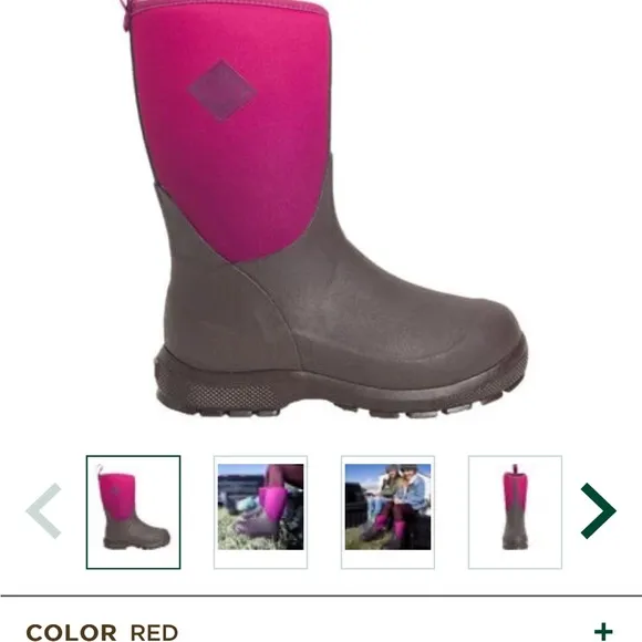 Pink and Brown Rubber Boots- muck boots kids element NWT