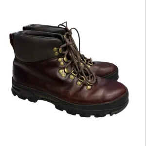 Polo by Ralph Lauren Hainsworth Brown Leather Hiking Boots Size 8.5D
