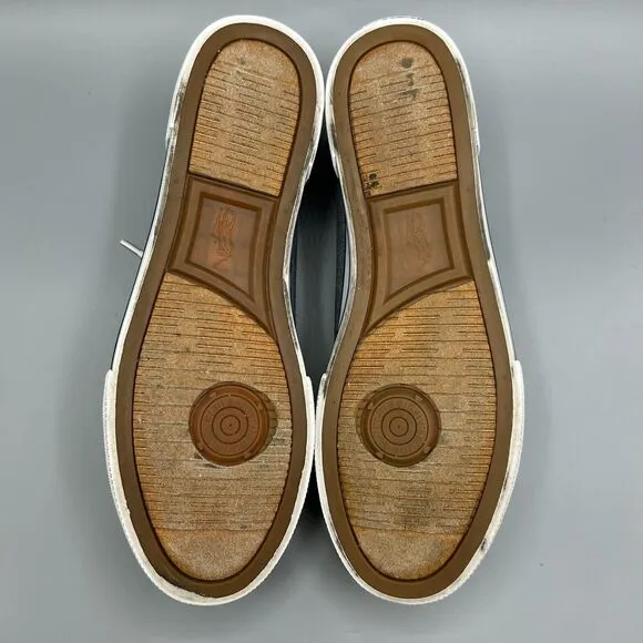 Polo Ralph Lauren Boat Shoes Preppy Mens Sneakers Grey Canvas Casual Size 12