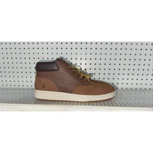 Polo Ralph Lauren Mens Leather Casual Athletic Sneaker Boots Size 11 Brown
