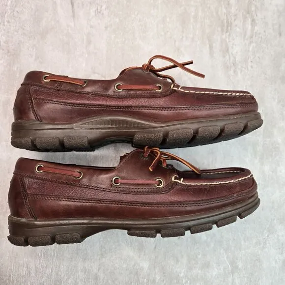 Polo Ralph Lauren Oxford Dress Shoes Mens Sz 10 Brown Preppy Lace Up Work Loafer