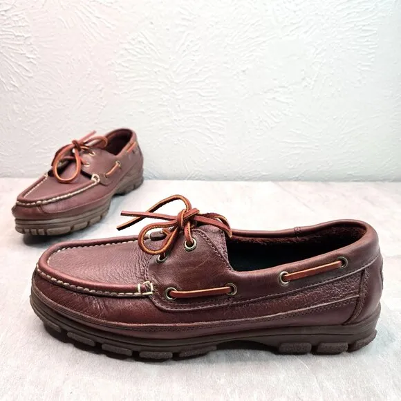 Polo Ralph Lauren Oxford Dress Shoes Mens Sz 10 Brown Preppy Lace Up Work Loafer