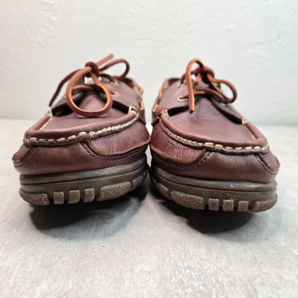 Polo Ralph Lauren Oxford Dress Shoes Mens Sz 10 Brown Preppy Lace Up Work Loafer