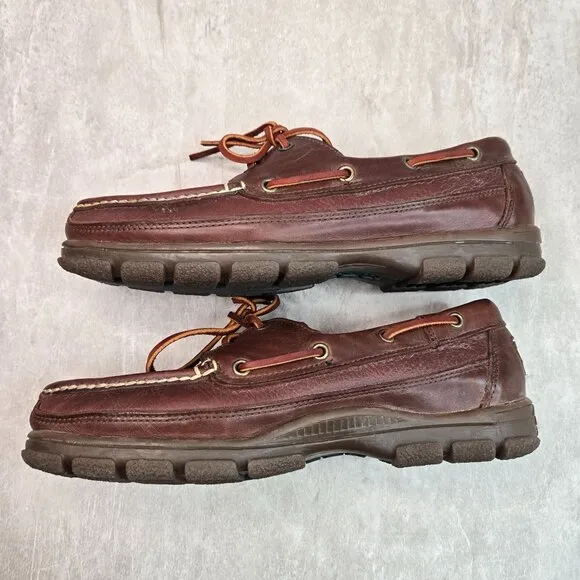 Polo Ralph Lauren Oxford Dress Shoes Mens Sz 10 Brown Preppy Lace Up Work Loafer