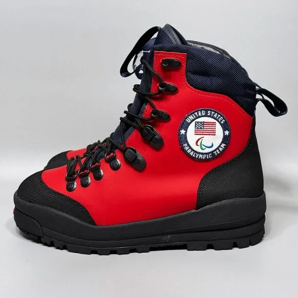 Polo Ralph Lauren USA Paralympic Team Womens Size 9 Winter Boots Red Olympic