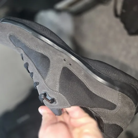 Prada Men's Gray Suede Sneakers