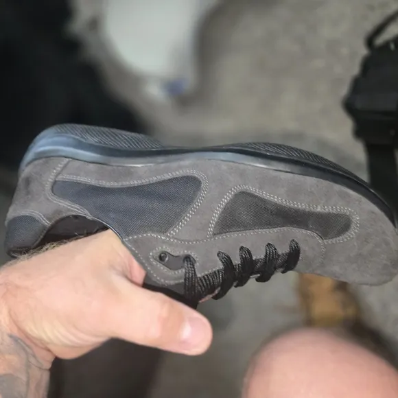 Prada Men's Gray Suede Sneakers