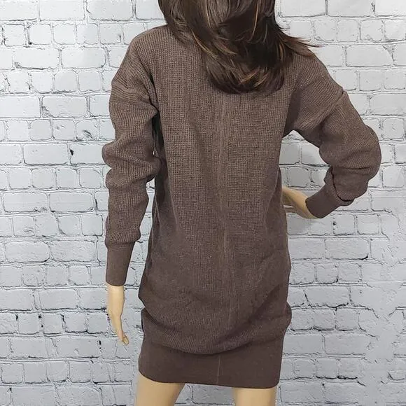 Prana Brown Long Sleeve Milani Henley Dress Size XS | Casual &amp; Comfy