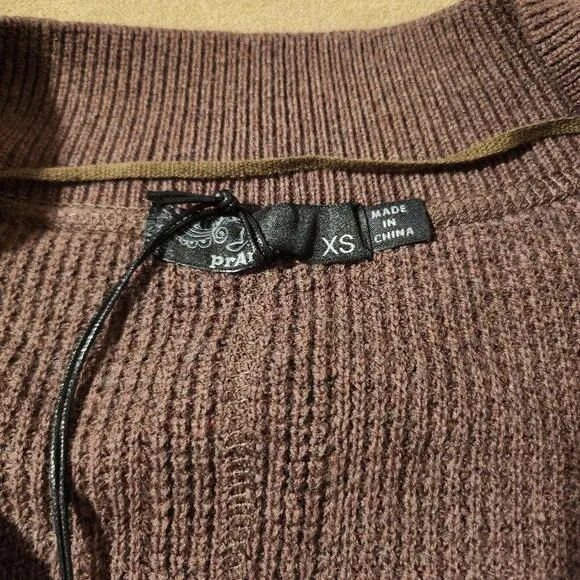 Prana Brown Long Sleeve Milani Henley Dress Size XS | Casual &amp; Comfy