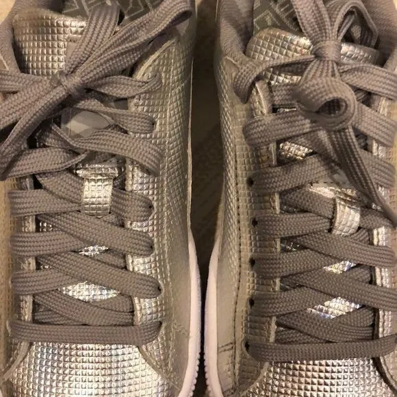 Puma Basket Classic Holographic Silver Sneakers - Size 4 1/2