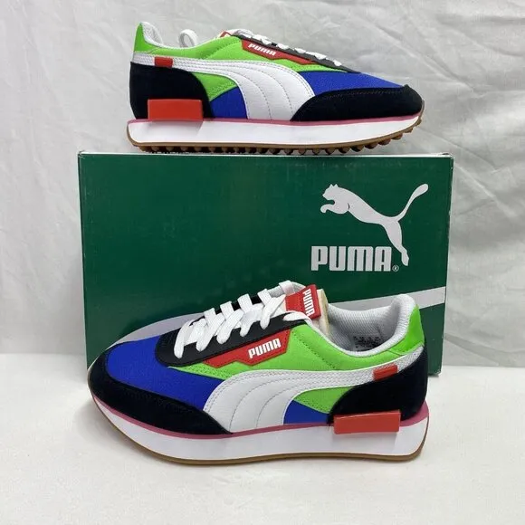 Puma Future Rider Play On JR Sneakers Multicolor Low Top Size 4.5C New 372349 01
