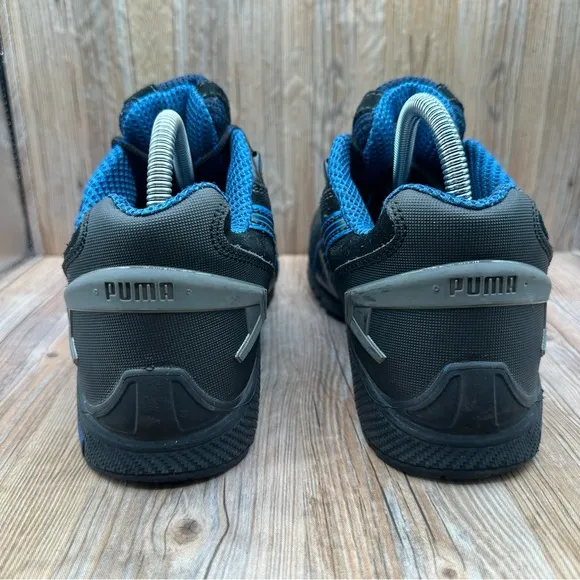 Puma Mens Safety Rio Industrial Steel Toes Work Shoes Sneakers Black Blue Size 8