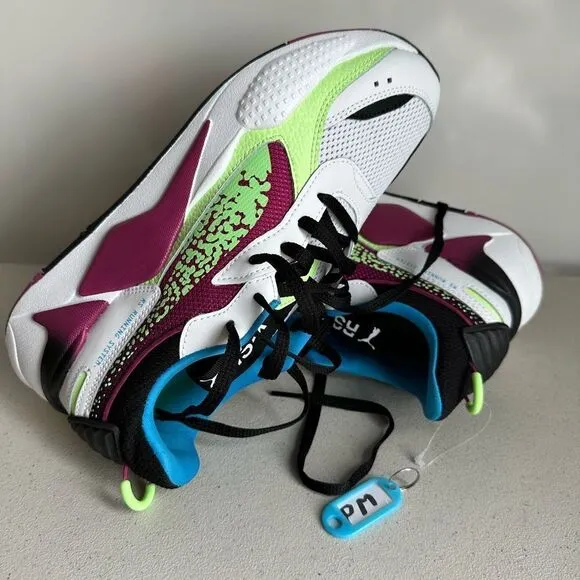 PUMA RS-X Blaster Mens Sneakers Running Shoes White Maroon Size 10 386903-02