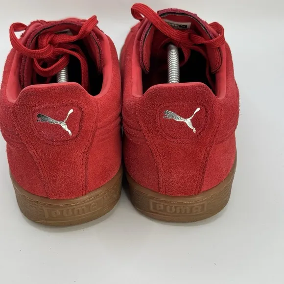 Puma Suede Emboss Men's Size 13 Sneakers 36074705 High Risk Red Gum Casual