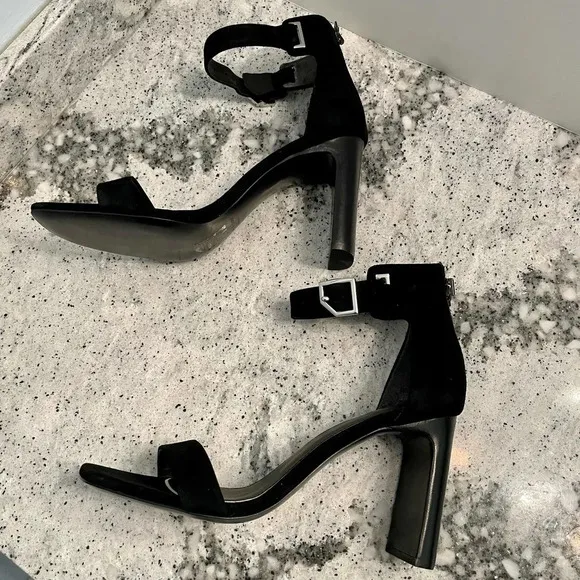 Rag &amp; Bone Ellis Sandal High Heel Black Suede Size 38 8 NEW