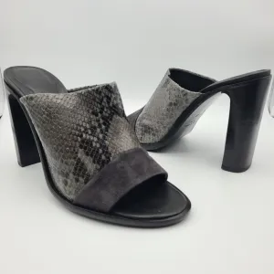 Rag &amp; Bone Sandals Heels black gray mules snake