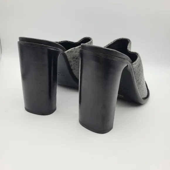 Rag &amp; Bone Sandals Heels black gray mules snake