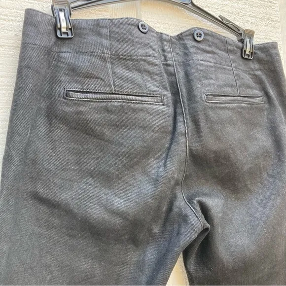 RALPH LAUREN Black Denim Jeans Buttons Western Goth Avant-garde Punk Size 26