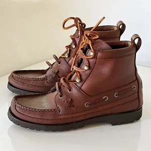 Ralph Lauren Polo Brown Leather Chukka Hiking Trail Ankle Boots Size 7B