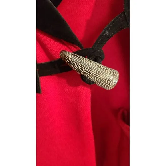 Ralph Lauren‎ Vintage jacket red/ suede black collar size S/P