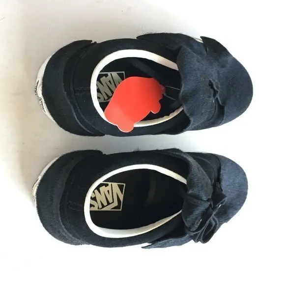 RARE New Vans Old Skool Fur Black‎ Sneakers Low-Top Skate Shoes 721454 M 5 W 6.5