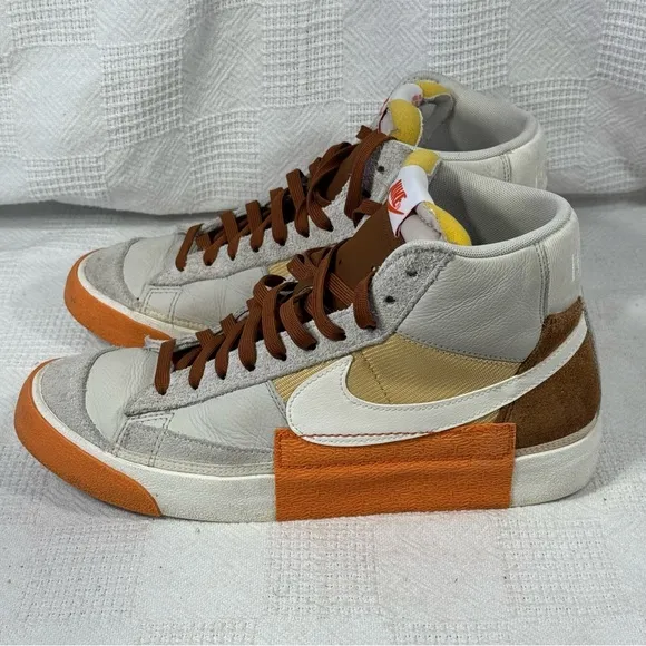 RARE Nike Blazer '77 Pro Club Light Bone Pecan Orange Mens Size 12 Sneakers