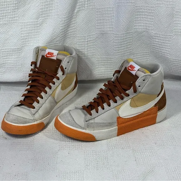 RARE Nike Blazer '77 Pro Club Light Bone Pecan Orange Mens Size 12 Sneakers
