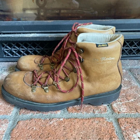 RARE! Vintage Dr. Marten Brown Leather Mountaineering Hiking Boots SZ 10.5 MENS