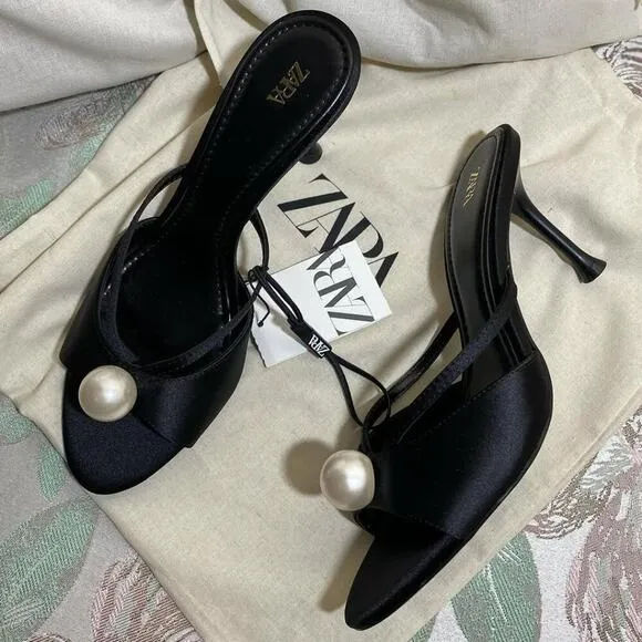 RARE!!! ZARA Embellished Heels NWT