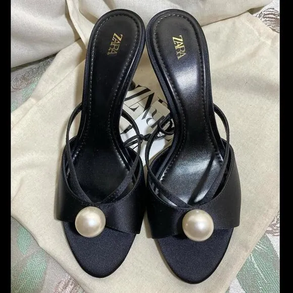 RARE!!! ZARA Embellished Heels NWT