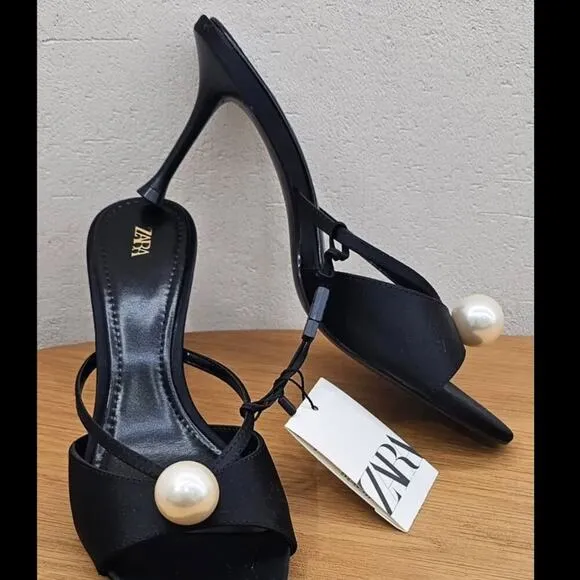 RARE!!! ZARA Embellished Heels NWT