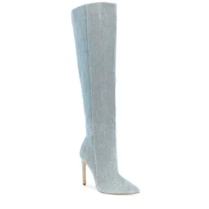 RAYE Womens Benita Jean Knee High Boots in Denim Blue 6 New High Heels
