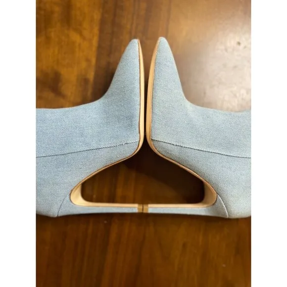 RAYE Womens Benita Jean Knee High Boots in Denim Blue 6 New High Heels