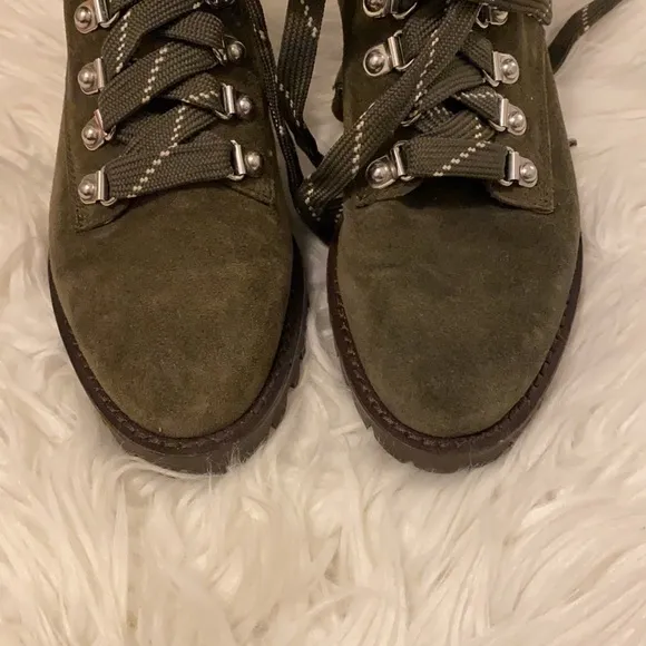 Rebecca Minkoff Jaylin Shearling Cuff Suede Hiking Boots