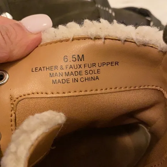 Rebecca Minkoff Jaylin Shearling Cuff Suede Hiking Boots