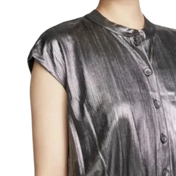 Rebecca Minkoff Silver Ollie Dress Large NWT