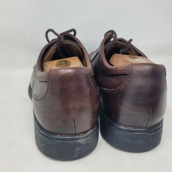 RED WING brown leather steel toe #6663 work shoes oxford men's size 9.5D ~ EUC