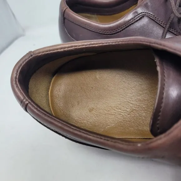 RED WING brown leather steel toe #6663 work shoes oxford men's size 9.5D ~ EUC