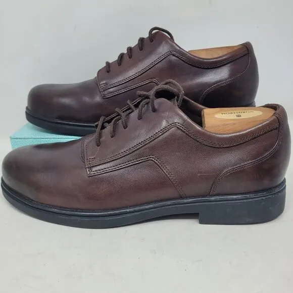 RED WING brown leather steel toe #6663 work shoes oxford men's size 9.5D ~ EUC