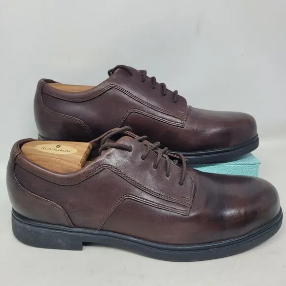 RED WING brown leather steel toe #6663 work shoes oxford men's size 9.5D ~ EUC