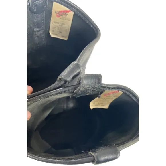 Red Wing Men's Pecos Black Leather Western Moto Work Boots Sz 11.5D (1125)